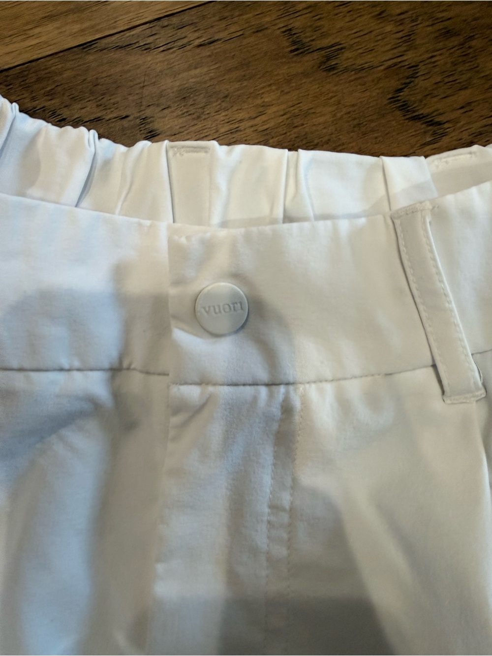 Vuori High Rise White Solar Shorts - Picture 5 of 6